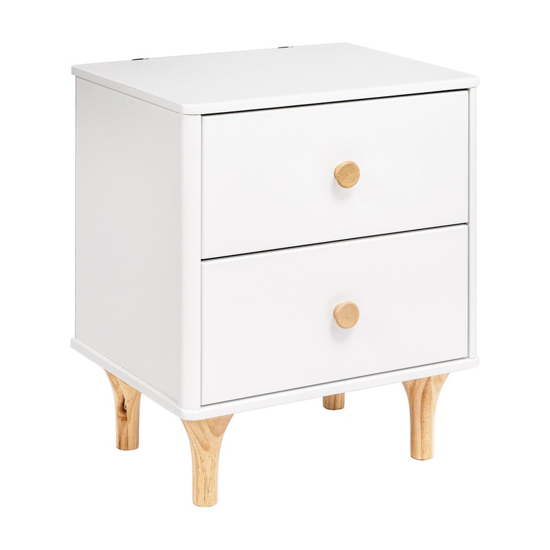 Lolly Nightstand With USB Port White / Natural
