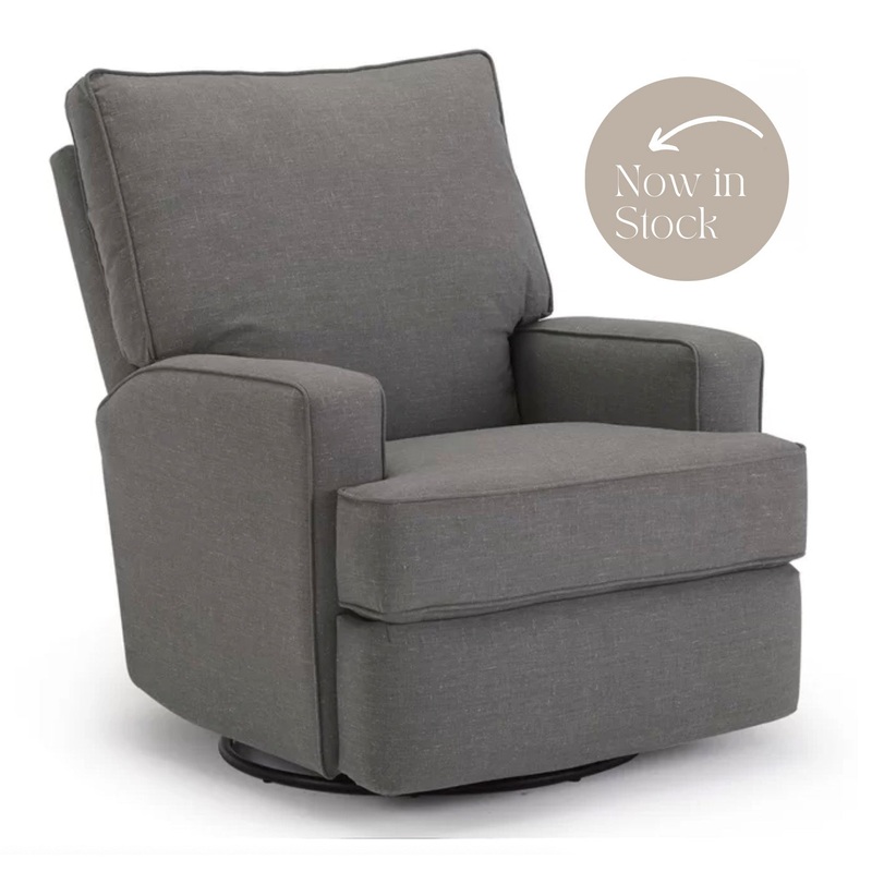 Best Chairs Kersey – Glider Manual Recliner – Charcoal