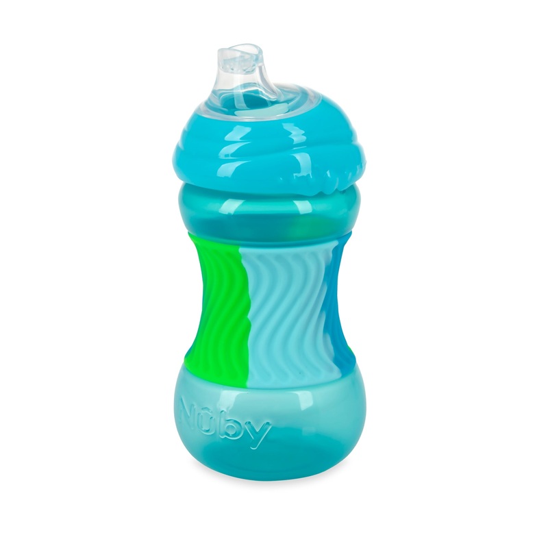 Clik-It Sili Bands Soft Spout Sippy Cup Aqua
