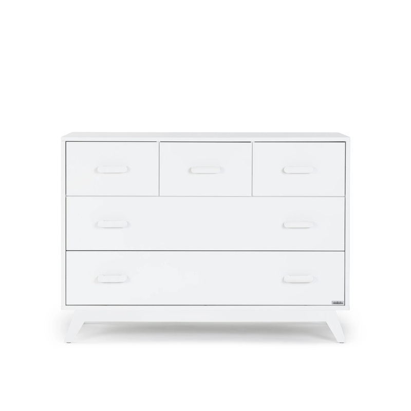 dadada Soho 5-Drawer Dresser All White