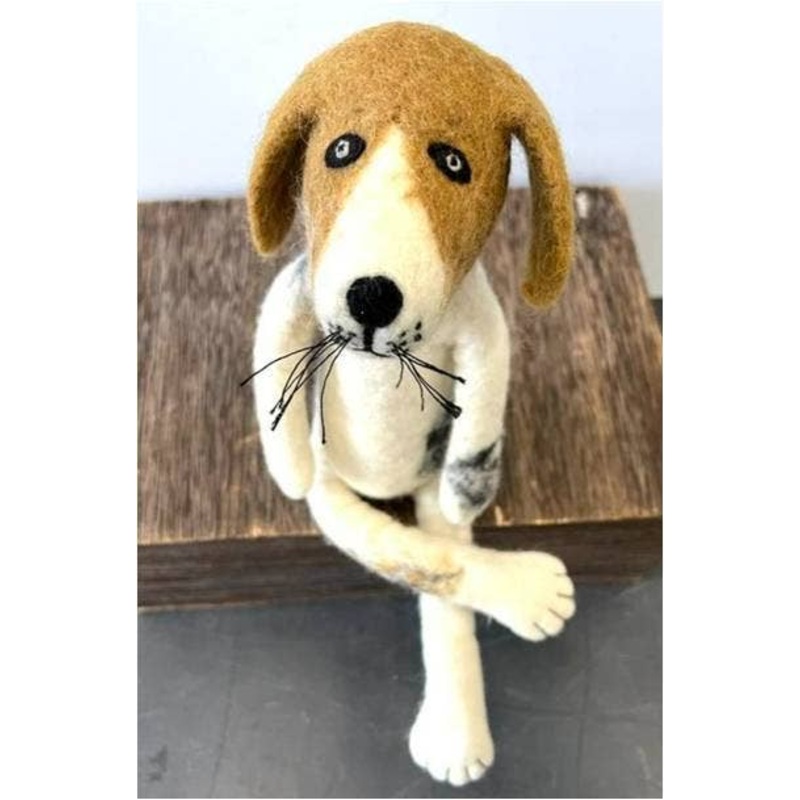 Felt Sitting Dog LARGE