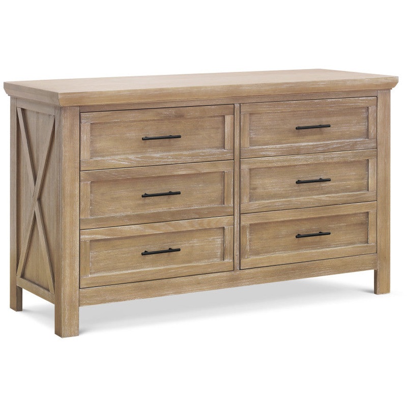 Sale End 10/14 Monogram Emory Farmhouse 6-Drawer Dresser Driftwood