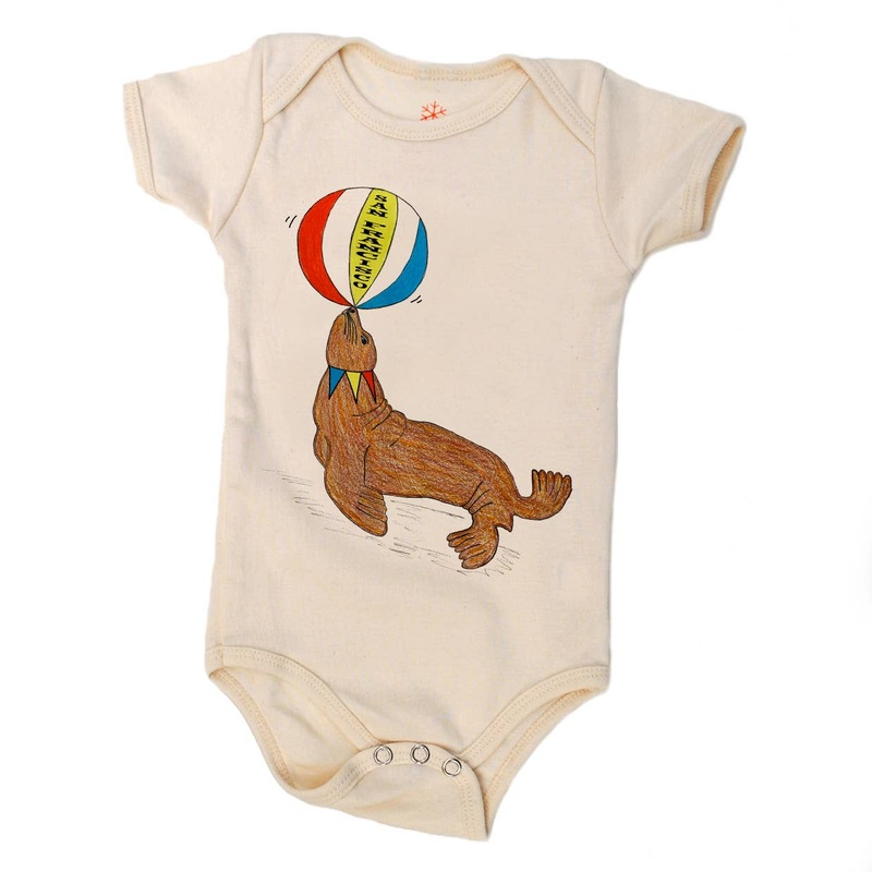 Circus Seal SF – Natural Organic Onesie