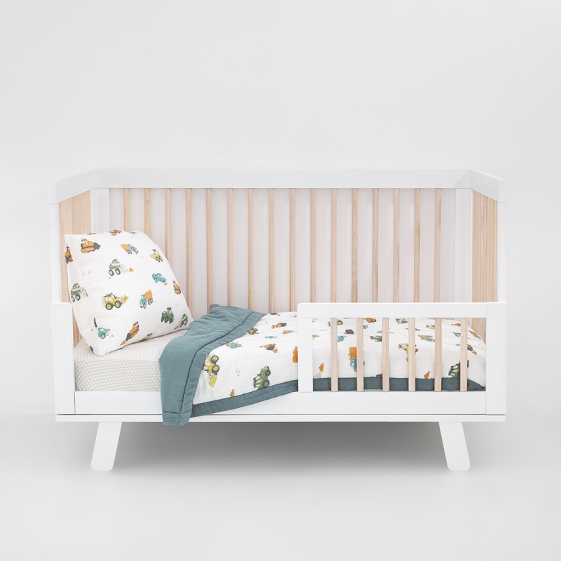 Cotton Muslin Toddler Bedding 3 Piece Set – Work Trucks Work Trucks