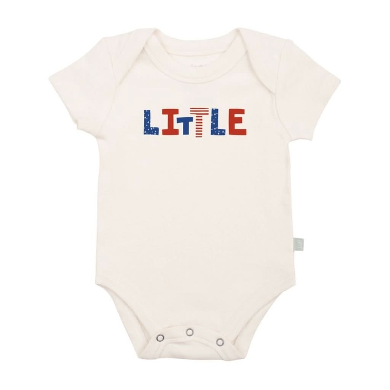 Finn & Emma Short Sleeve Graphic Bodysuit – Little – Red / White / Blue 0 – 3M