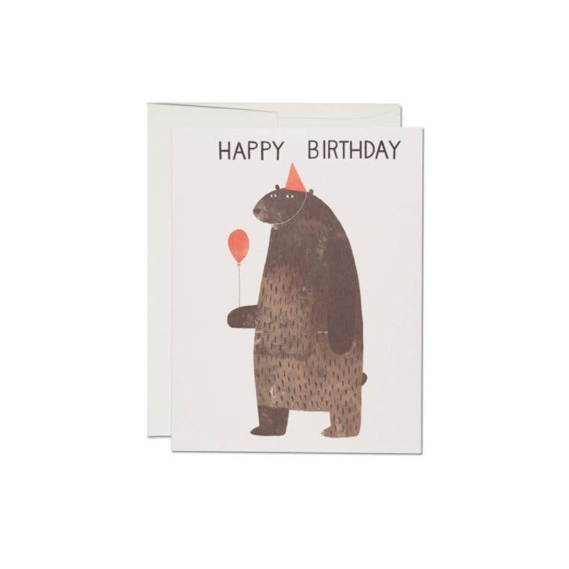 Party Bear birthday greeting card