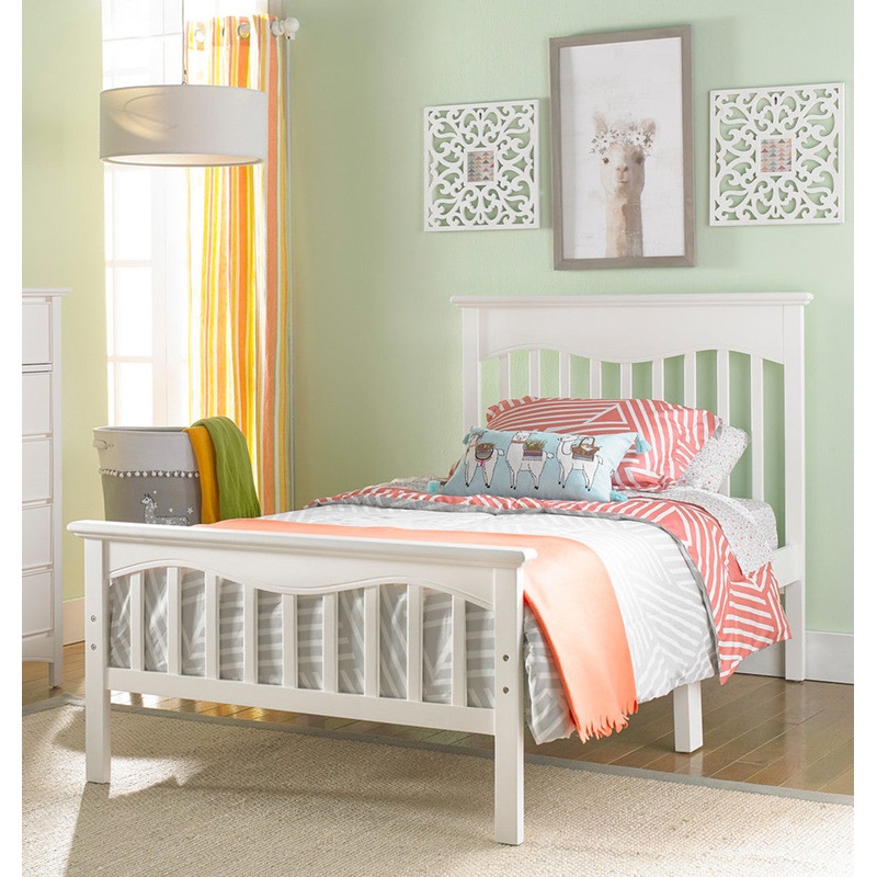 Ti Amo Lena Teen Twin Bed W/Rails in Snow White