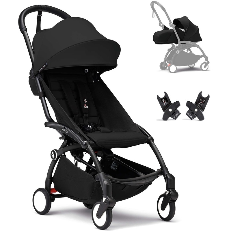 YOYO Stroller From Newborn to Toddler Black on Black
