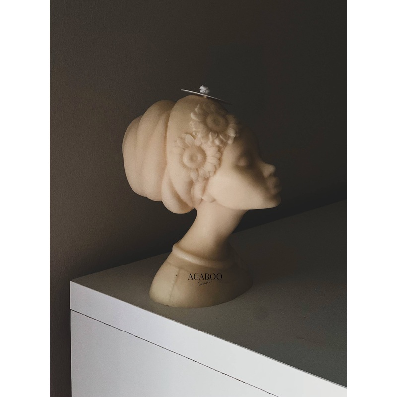 Afro Lady Bust Statue Candle 5×4.5in Clear – Honeysuckle Jasmine
