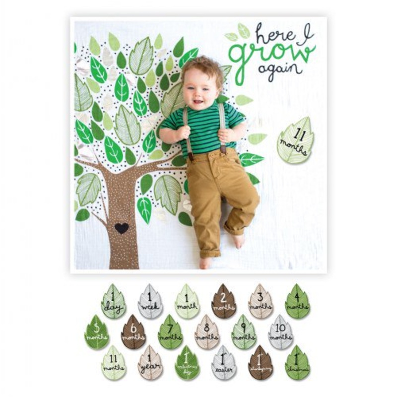 Here I Grow Again Milestone Blanket