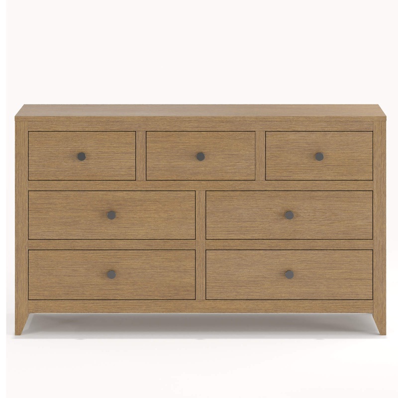 Milk Street Baby Mira 7-Drawer Dresser Sandstone Champagne Bronze