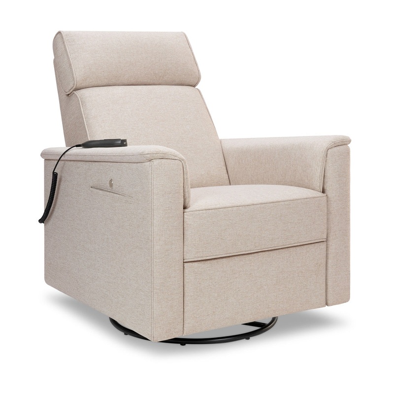 Willa Deluxe Power Recliner & Swivel Glider with Heat and Massage Performance Beach Eco-Weave