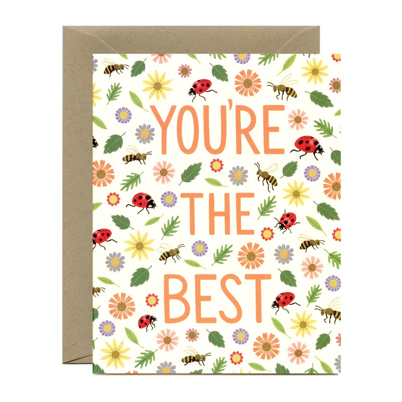You’re the Best Wild Flowers, Ladybugs and Bees Thank You – Boxed Set of 8