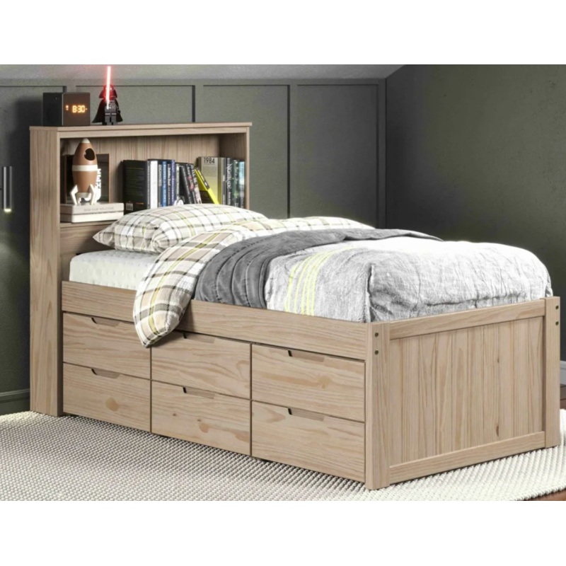 Innovations Sandstone Captains Bed Twin Bookcase