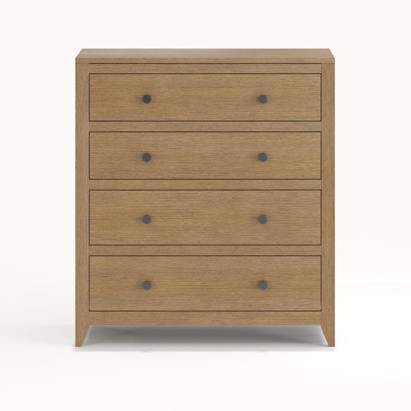 Milk Street Baby Mira 4-Drawer Tall Chest Sandstone Champagne Bronze