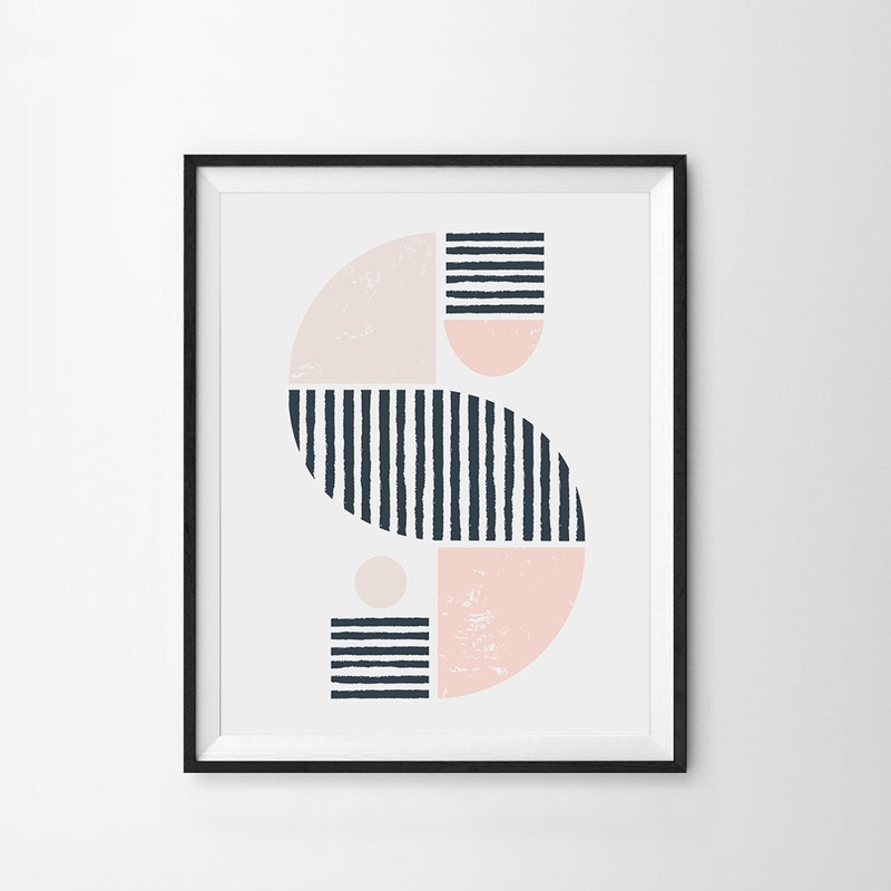 Pink Blush Abstract Print 11″x14″