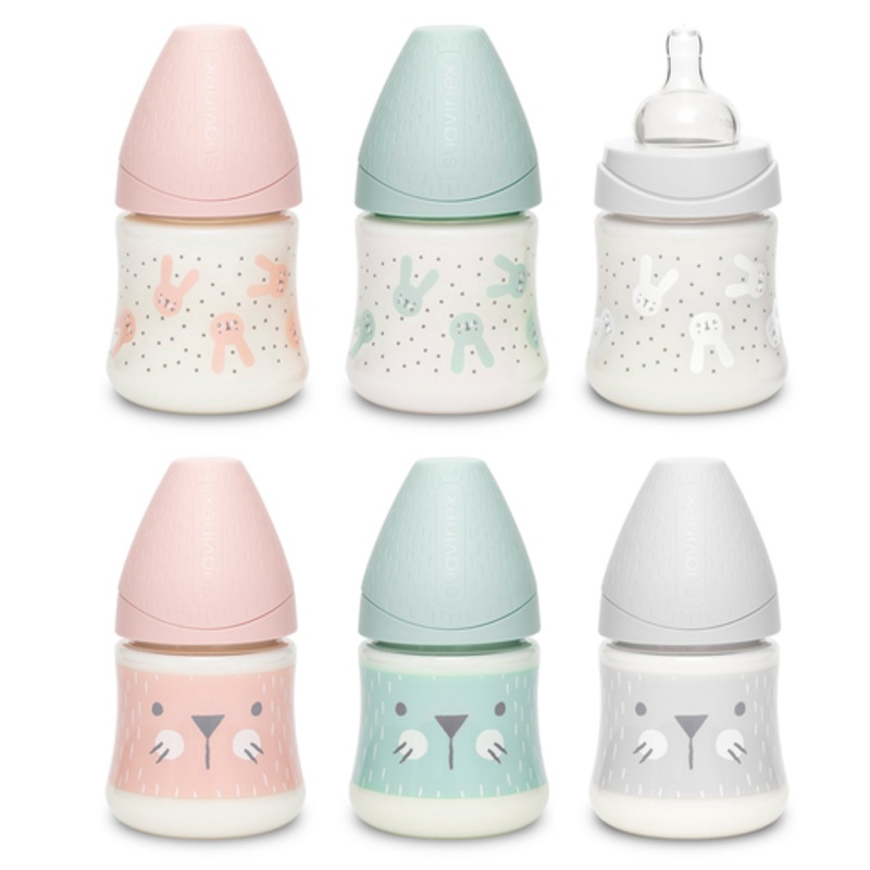 Premium polyamide wide neck bottle with round teat 150ml