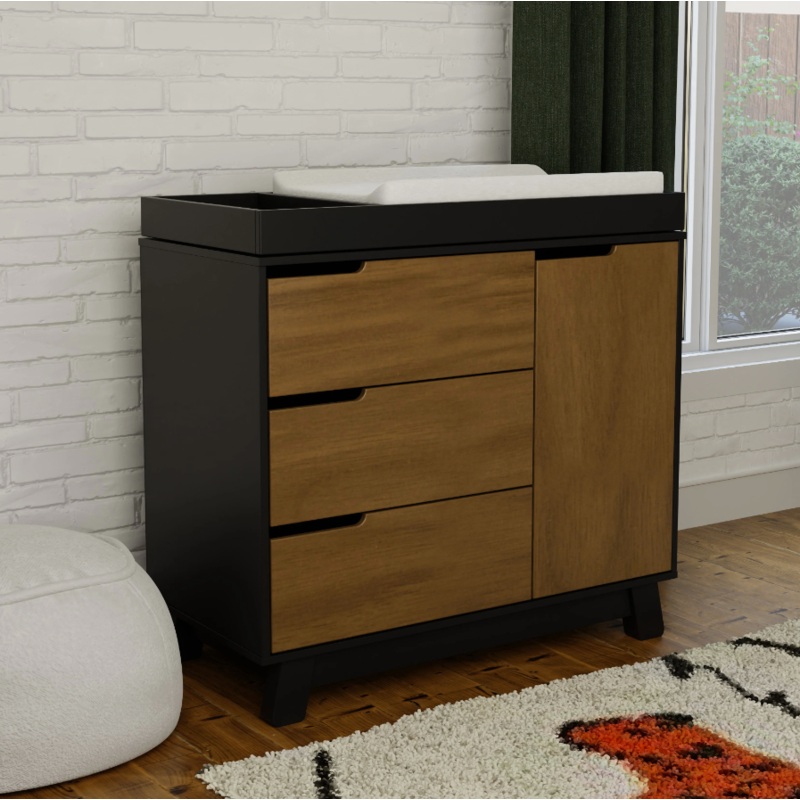 Babyletto Hudson 3-Drawer Changer Dresser with Removable Changing Tray Walnut