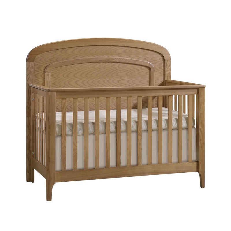 Natart Palo ”5-in-1” Convertible Crib with Arched Molding (w/out rails) Wheat