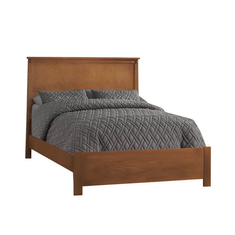 NEST Bruges Collection Double Bed 54″ with Low profile footboard & rails in Autumn Walnut