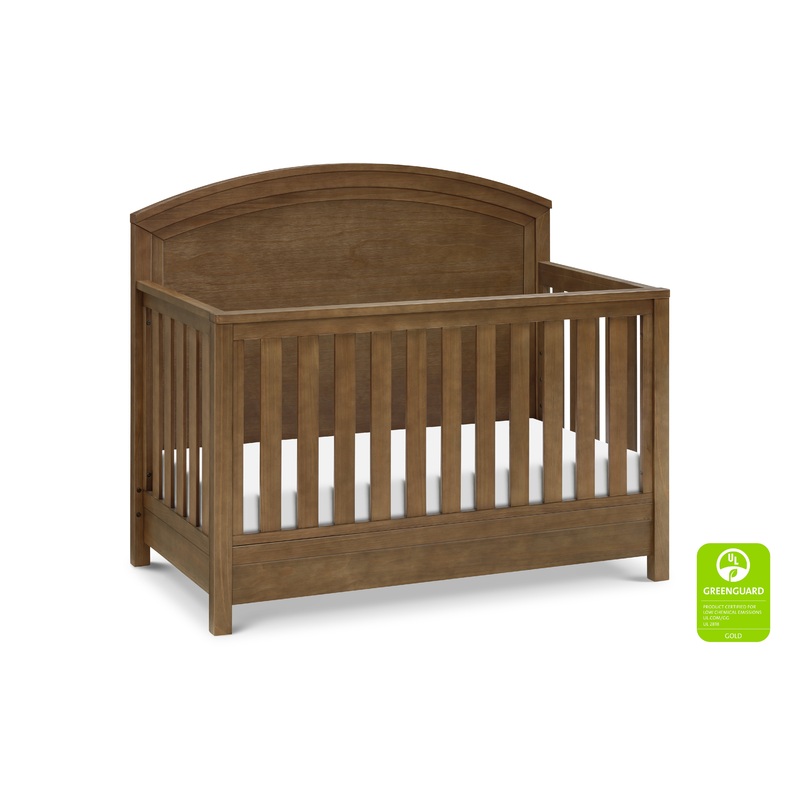 Sale Ends 10/14 Monogram Hemsted 4-in-1 Convertible Crib Walnut Driftwood