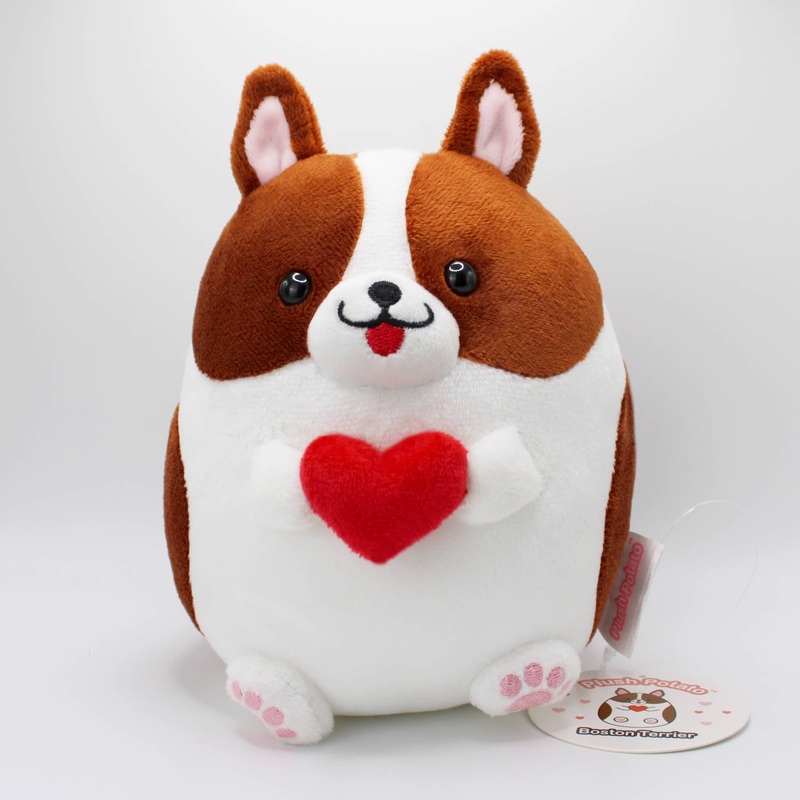 Boston Terrier Plush Toy – Brown and White