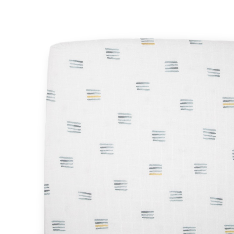 Cotton Muslin Crib Sheet – Blue Stacks Blue Stacks
