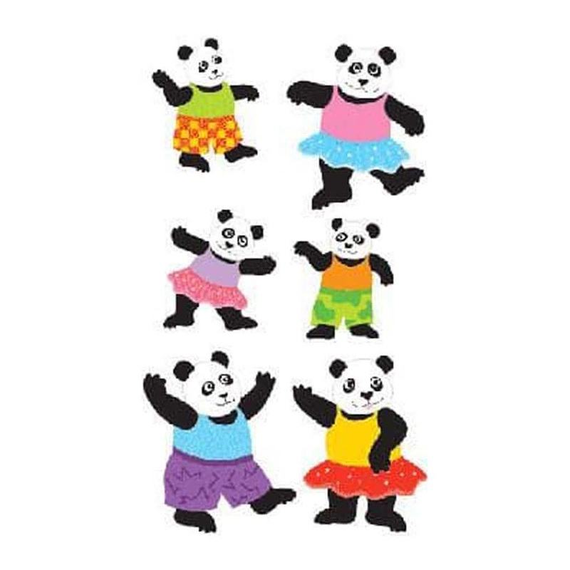 Mrs Grossman’s Strip of Playful Pandas Stickers