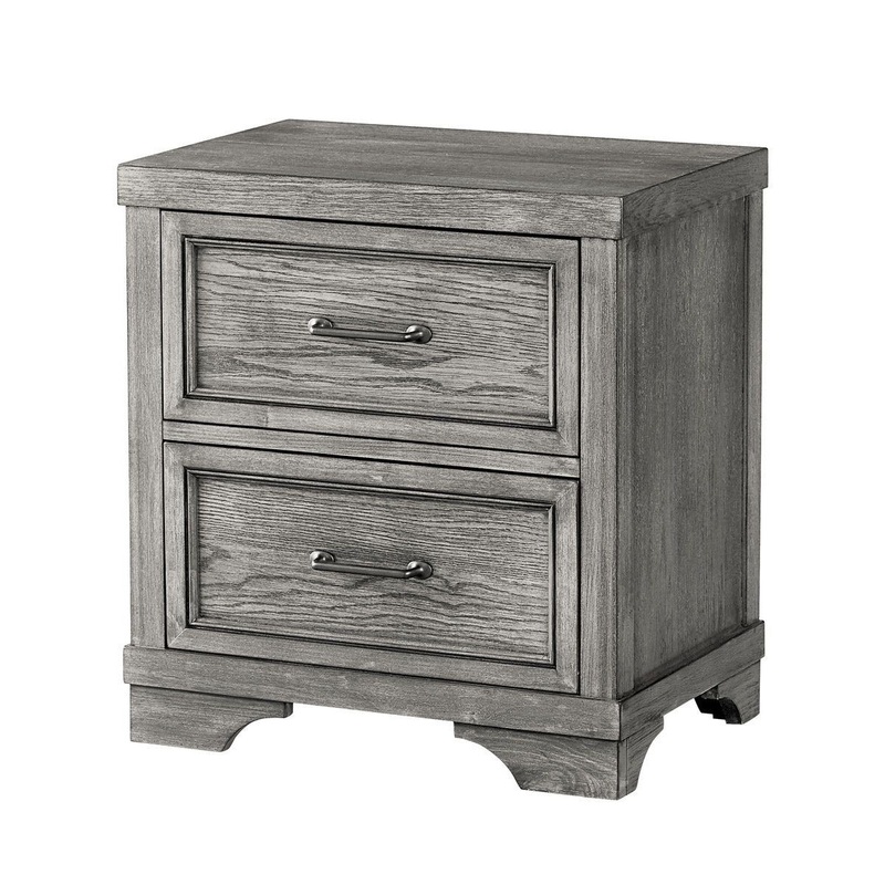 Westwood Design Foundry 2-Drawer Nightstand Brushed Pewter
