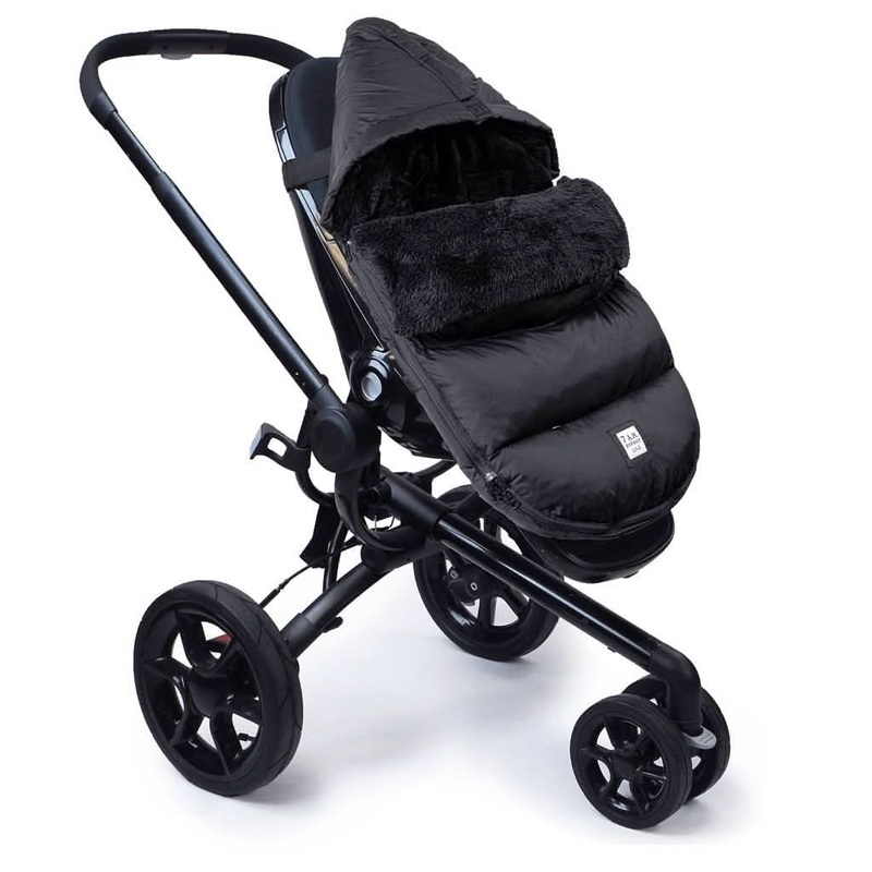 7 AM Enfant PlushPOD Footmuff, Black Plush Small/Medium 0-18M