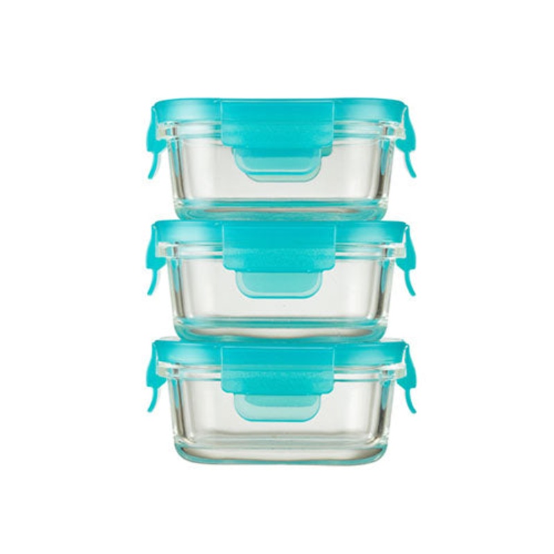 Innobaby Preppin’ SMART EZ Lock Glass Container – 3 Pack