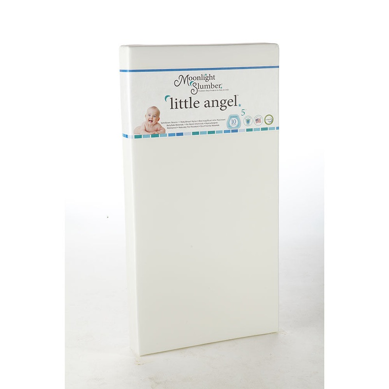 Moonlight Slumber Little Angel All Foam Crib Mattress – One Firmness w/Lilac Ribbon