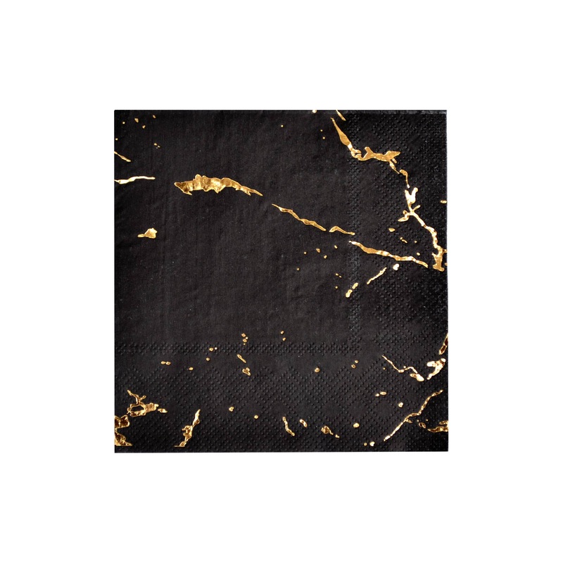 Vanity – Black Marble Cocktail Paper Napkins
