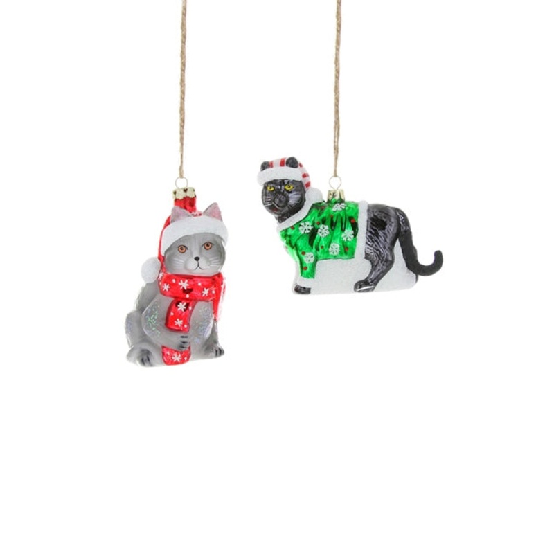 FESTIVE KITTY Christmas Ornament