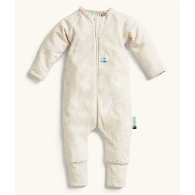 Long Sleeve Romper Oatmeal 0-3M