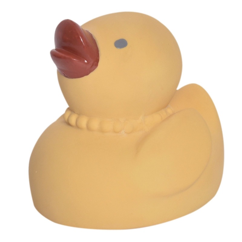 Tikiri Toys Duck – Natural Rubber Teether, Rattle & Bath Toy