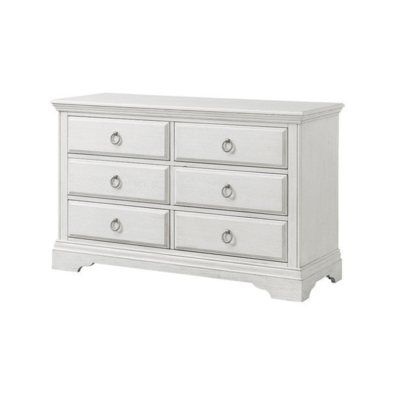 Westwood Riley 6 Drawer Dresser in Brushed White