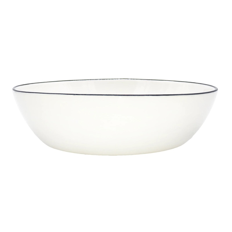 Abbesses Pasta Bowl Black Rim – Set of 4