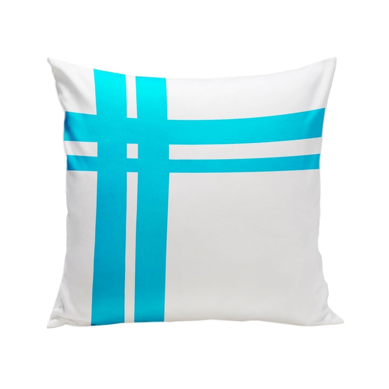 Spot On Square Hashtag Pillow Blue