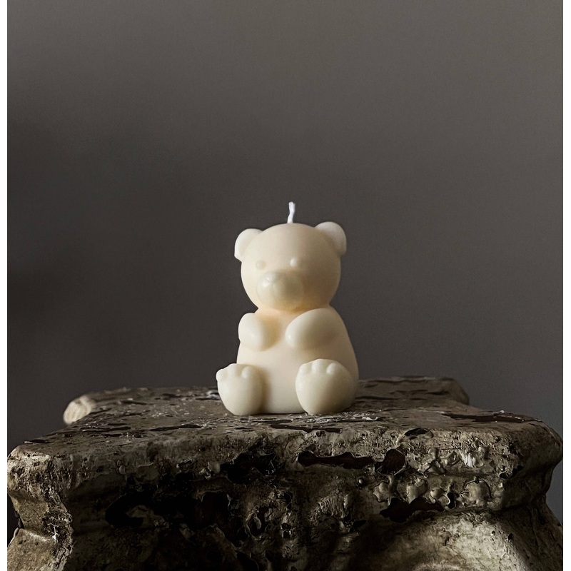 Cute Small Teddy Bear 2.5×1.5in: Brown / Unscented