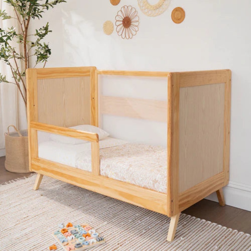 Halo 3-in-1 Convertible Full Size Breathable Mesh Crib Natural