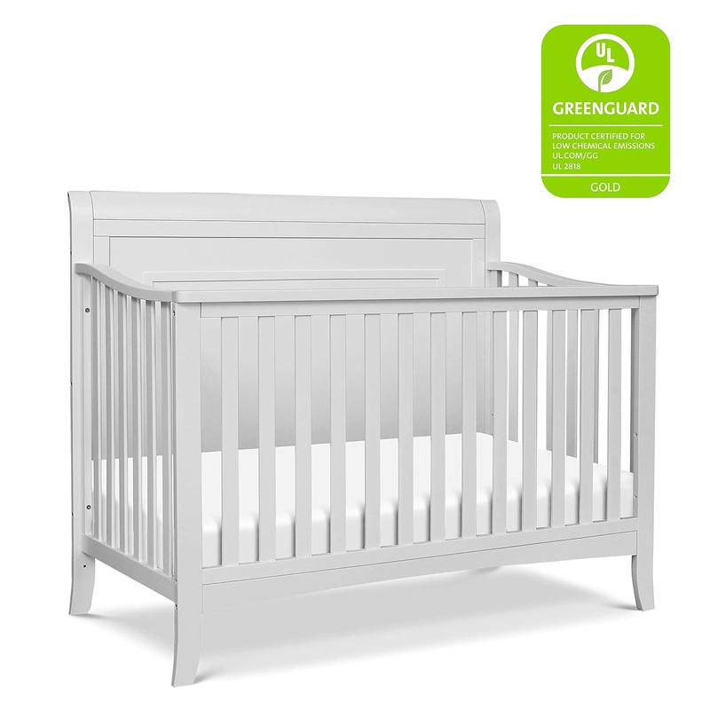 MDB Anders 4-in-1 Convertible Crib in Cloud Grey, Greenguard Gold Certified Crib Only