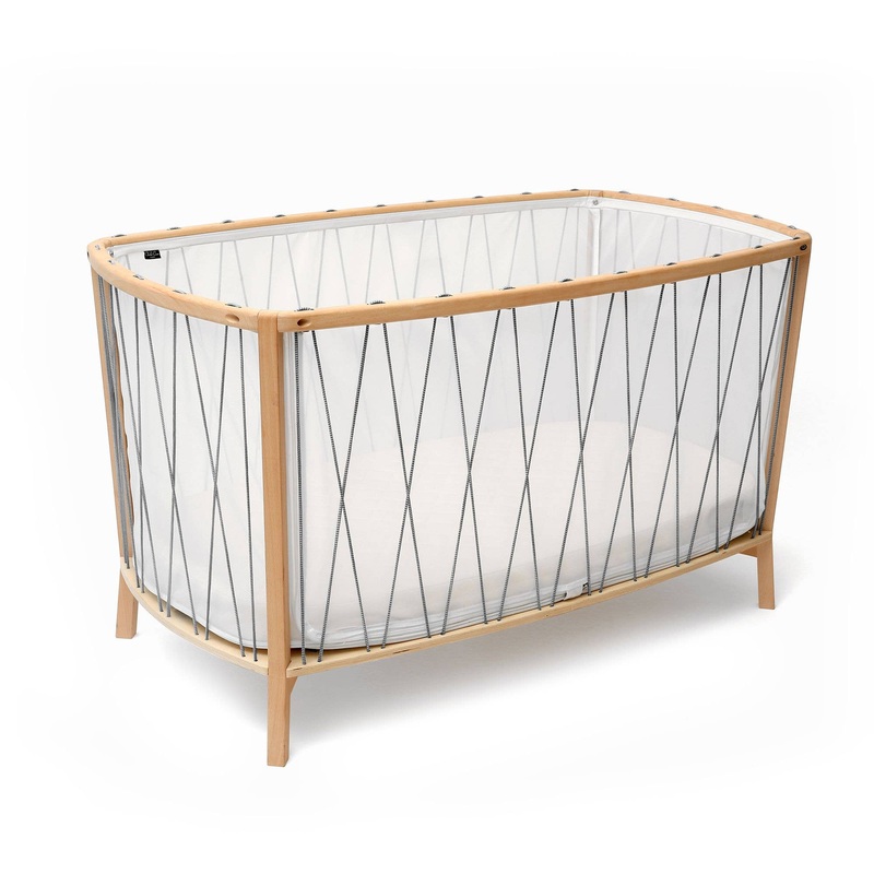 KIMI Baby Bed with Mattress & Top Mattress Hazelnut Foam