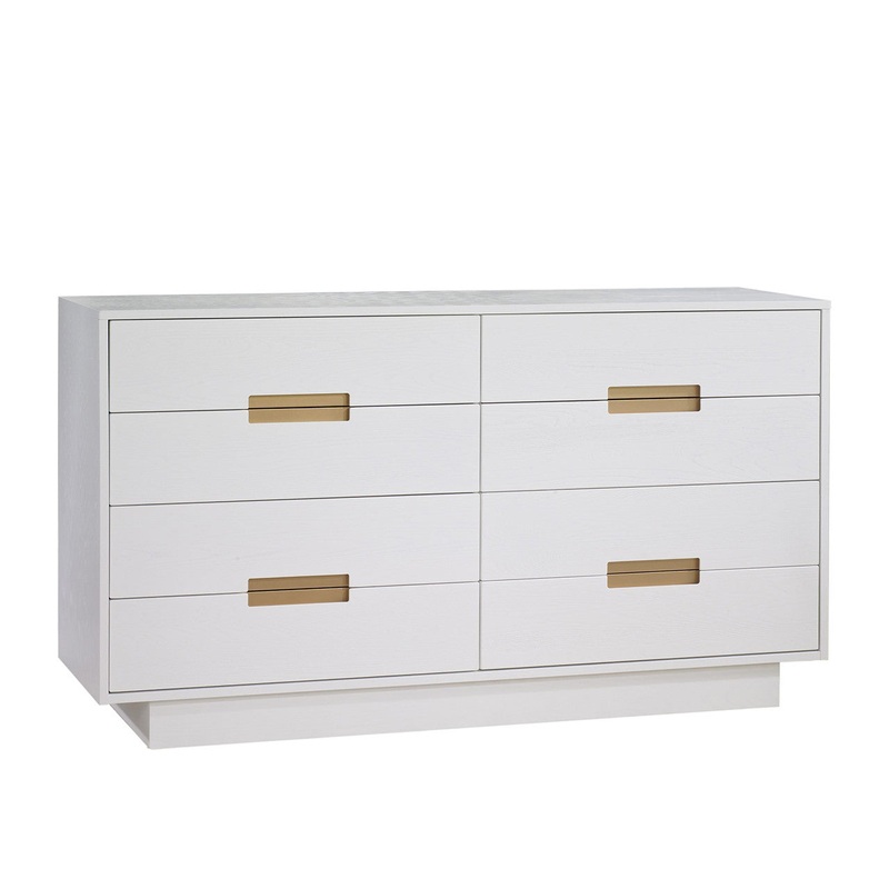 Natart Como Double Dresser 52″ with 8 Drawers White