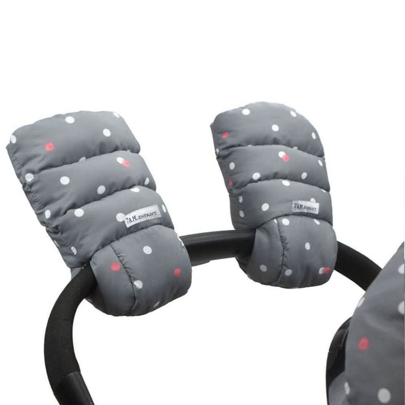 7 AM Enfant Warmmuffs 212 – Grey Dots