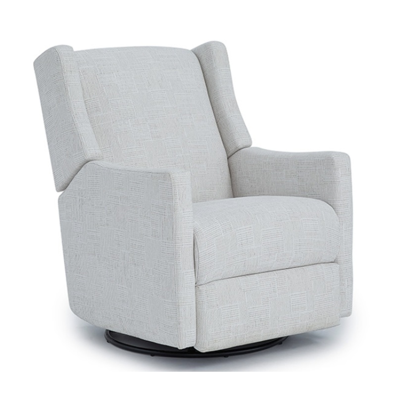 Best Chairs LILLIAN Modern Styled Swivel Glider Recliner Manual Recline