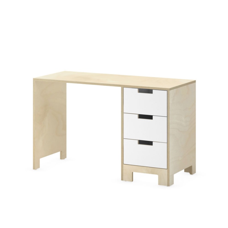 LA Floor Model Juno Desk Natural Birch