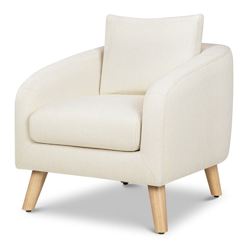 Nina Kids Chair Vanilla with Light Wood Feet