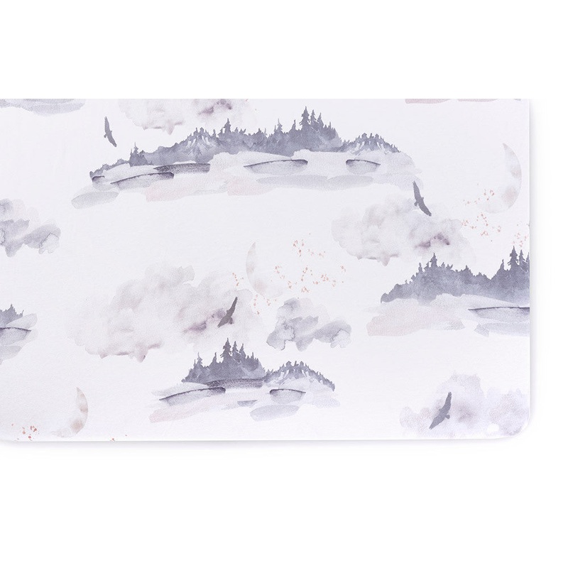 Oilo Misty Mountain Jersey Crib Sheet