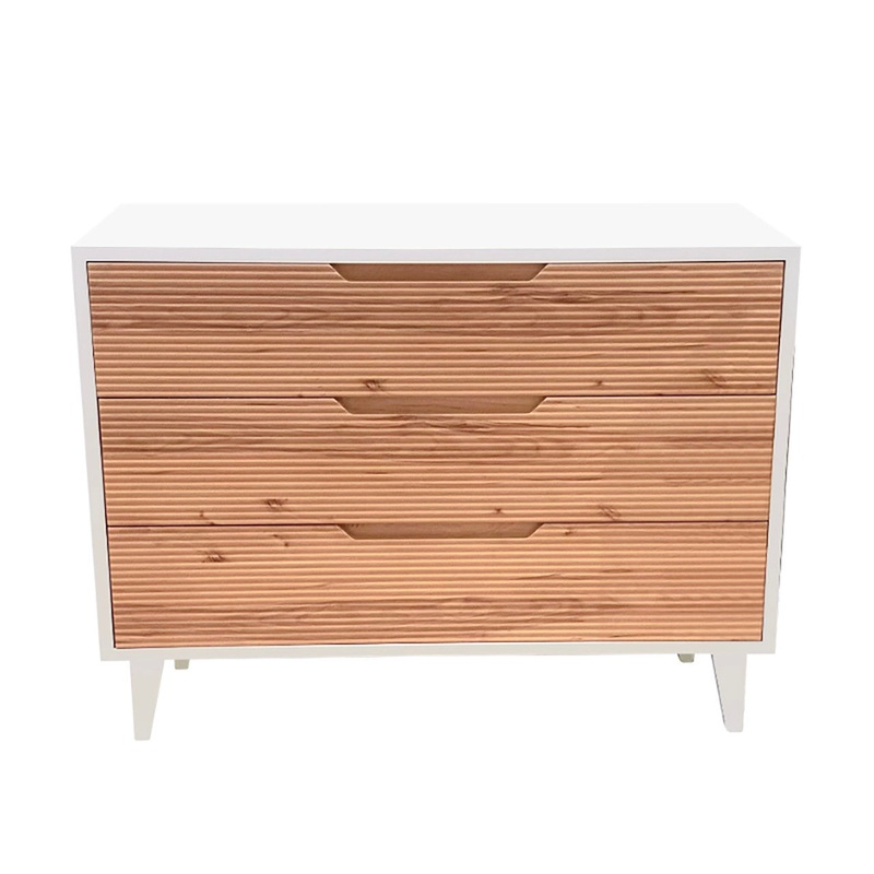 Pali Caravaggio Deluxe 3 Drawer Dresser White/Biscotti